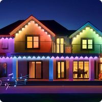 Guirlandes lumineuses LED RGBIC étanches IP68 de qualité supérieure, faciles à installer, avec corps en PVC, pour jardin et avant-toits