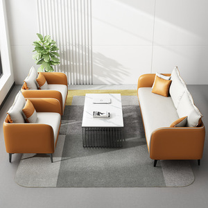 Sofá de Oficina de Cuero con Esponja de Alta Densidad, Resistente, para Reuniones y Negociaciones - Product Image 2