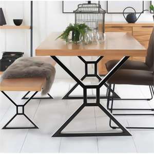 WEKIS prix usine nouveau moderne noir X forme pieds de Table banc jambe moderne à la mode Design métal X forme Table basse jambe - Product Image 1