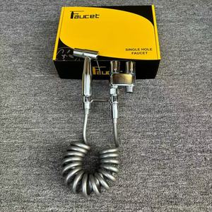 Modern Stainless Steel Handheld <strong>Bidet</strong> <strong>Sprayer</strong> Set Double Outlet Angle Valve for Hotel Apartment Toilet <strong>Shower</strong> Bathroom - Product Image 4