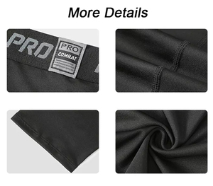 Men's Asymmetry Basketball Compression Tights Wholesale Mid Waist Solid Pattern Fitness <strong>Leggings</strong> with One Short Leg Pants - Product Image 5