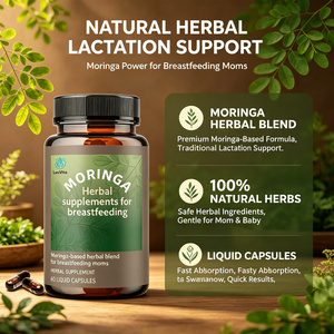 OEM More Milk Moringa Capsule Liquide 60 pezzi Integratore Erboristico <span class=keywords><strong>per</strong></span> Mamme che Allattano Supporta la Produzione di Latte Senza OGM Senza Fieno Greco - Product Image 2