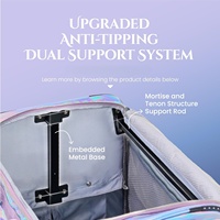 Sac de danse ODM avec porte-vêtements, collection Prism-Glow, tissu iridescent imperméable, sac de sport idéal pour les danseurs
