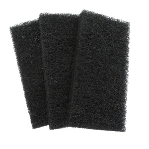 Bantalan gosok industri 250*120*25MM, bantalan gosok hitam, spons gosok nilon kain pembersih untuk kamar mandi, pembersih dapur