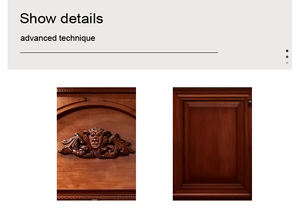 Armoire de <span class=keywords><strong>cuisine</strong></span> en bois massif de qualité, en noyer rouge et okoumé, avec porte en caoutchouc, sculptée, de luxe - Product Image 6