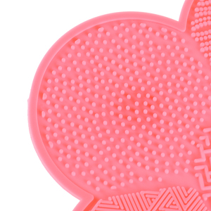 แผ่นทำความสะอาดแปรงแต่งหน้าซิลิโคนรูปดอกไม้หลากสี พร้อมถ้วยดูด - Product Image 3
