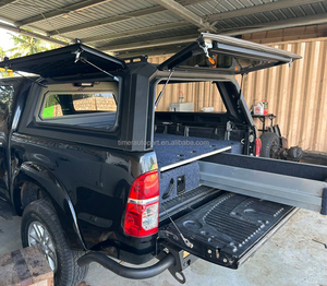 Lit de camionnette tout-terrain 4X4 Solutions de stockage de marchandises à usage intensif Système de tiroirs tiroirs arrière avec deux curseurs de réfrigérateur pour Hilux - Product Image 3