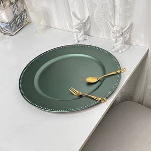 Assiette à fruits irrégulière de luxe <span class=keywords><strong>vert</strong></span> brillant rétro haut de gamme pour banquet de mariage, tendance 2022 - Product Image 1