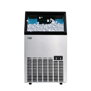 Máquina para hacer bloques de hielo Máquina para hacer hielo en encimera de 80kg Máquina para hacer cubitos de hielo comercial para negocios