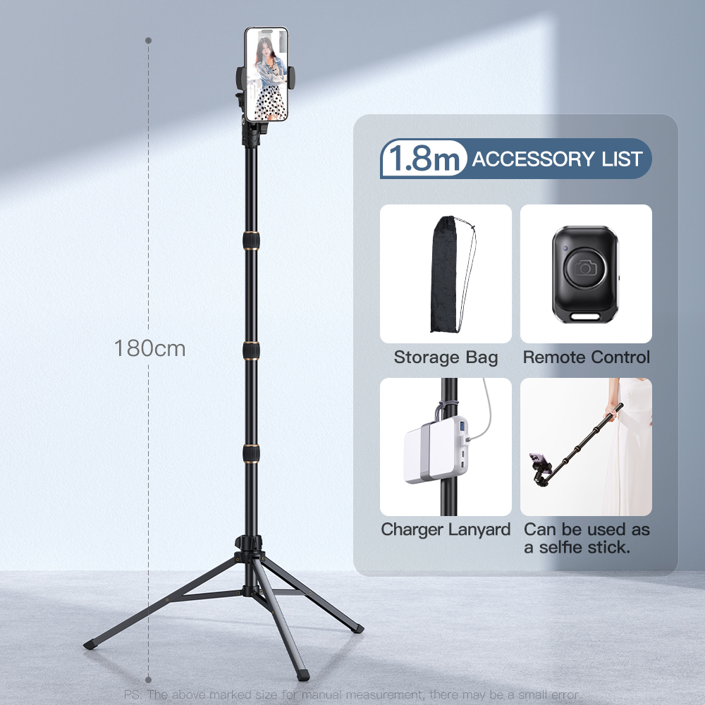 Kit de photographie noir de 1,8 m (ensemble de 3 pièces)