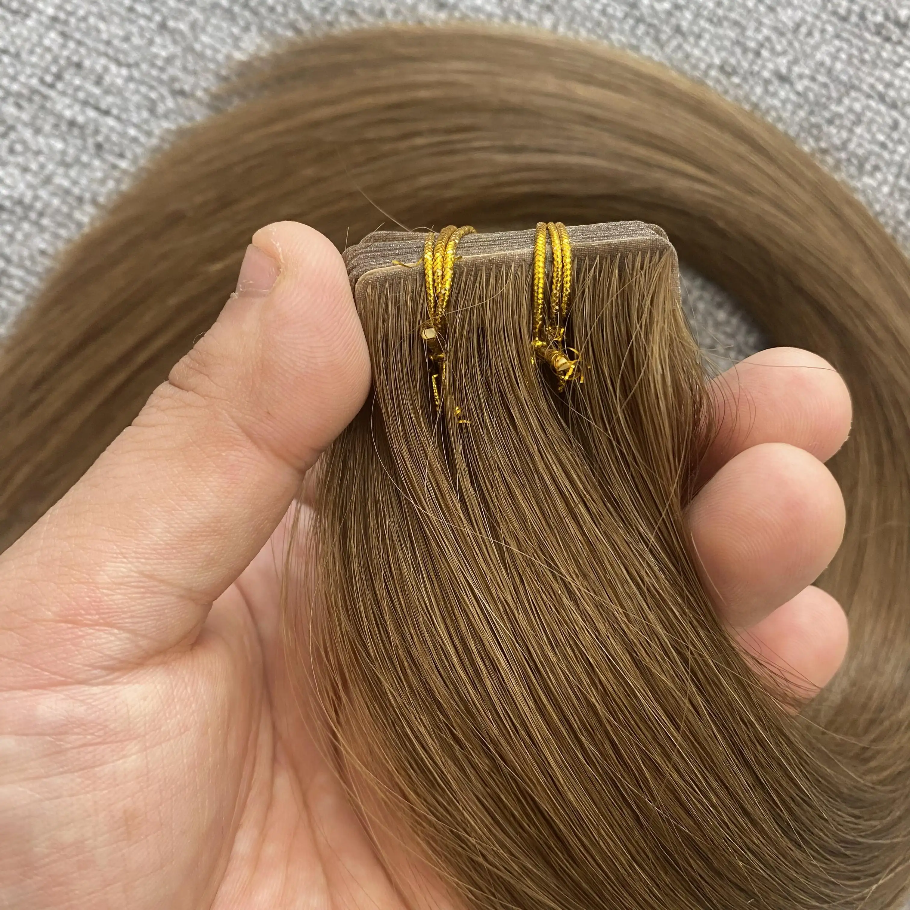Nieuwe Onzichtbare Tape In Hair Extensions Menselijke Naadloze Hand Gebonden Pu Huid Inslag Geïnjecteerd Tape In Onzichtbare Tape Hair Extensions