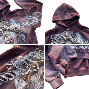 เสื้อฮู้ดดี้สั่งทำพิเศษ ผ้าฝ้าย 100% ทรงโอเวอร์ไซส์ ปักลายสไตล์วินเทจ คุณภาพพรีเมียม สไตล์สตรีทแฟชั่น ใส่ได้ทุกวัน ลำลอง ใหม่ เสื้อฮู้ดดี้ผู้ชาย - Product Image 3