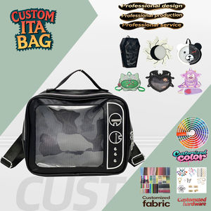 Manufacturer Ita Bag Crossbody Pu Ita Bag Clear PVC Window <b>Pin</b> Display Custom Ita Bag <b>Backpack</b> - Product Image 6