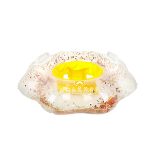 Надувной плавательный круг для младенцев в форме детского кресла (WC-W14) с внутренней подушкой с блестками и боковой опорой для сидения - Product Image 3