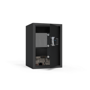 Brandkast voor thuis & kantoor, elektronisch, digitaal, vingerafdrukscanner, staal, brandwerend, met sleutelslot - Product Image 2