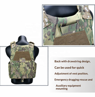 Gilet tactique en polyester 1000D durable avec porte-plaques MOLLE à dégagement rapide et conception modulaire pour l'entraînement en extérieur et l'équipement de sécurité