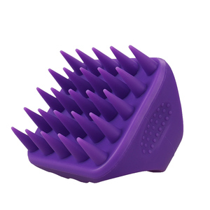 Cepillo de pelo de silicona con logotipo personalizado, peine para desenredar, masajeador de cuero cabelludo, cepillo de champú para cabello rizado húmedo y seco - Product Image 2