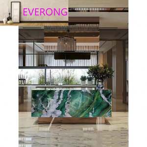 Design moderne <span class=keywords><strong>de</strong></span> revêtement en marbre <span class=keywords><strong>de</strong></span> bar <span class=keywords><strong>de</strong></span> salon Revêtement d'îlot en marbre vert <span class=keywords><strong>de</strong></span> luxe Décoration <span class=keywords><strong>de</strong></span> dessus <span class=keywords><strong>de</strong></span> bar <span class=keywords><strong>de</strong></span> comptoir - Product Image 4