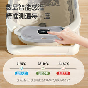 Bañera Plegable para Bebé con Sensor de Temperatura, Material PP, para Recién Nacidos de 0 a 12 Meses, Uso Doméstico - Product Image 4