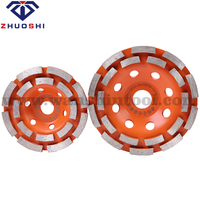 Disque de polissage diamanté à segments frittés double rangée pour meuleuse d'angle