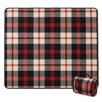 Tapis de pique-nique imperméable pour l'extérieur, en polyester à carreaux Buffalo, pliable et portable pour le camping, la plage, le parc