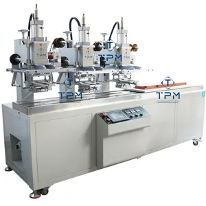 Semi auto 3 heads servo plastic air conditioning for pvc panel hot stamping printing machine