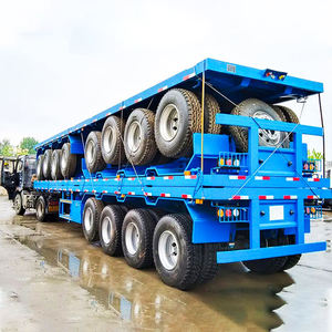 Op maat gemaakte 3-assige, 4-assige, 40ft, 48ft, 53ft, 60ft container flatbed semi-trailer voor Rwanda - Product Image 3