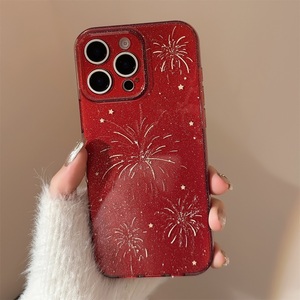<span class=keywords><strong>Coque</strong></span> de protection pour téléphone portable en TPU <span class=keywords><strong>rouge</strong></span> scintillant avec motif feux d'artifice du Nouvel An pour <span class=keywords><strong>iPhone</strong></span> 17 16 15 14 13 12 <span class=keywords><strong>11</strong></span> Pro Max - Product Image 4