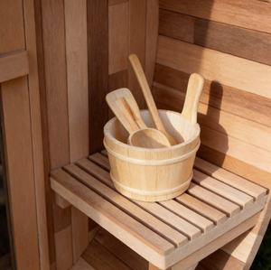 Sauna de Vapor de Madera Sólida Reforzada de Cedro Rojo para 4-6 Personas, Ecológica, con Enchufe y 2 Años de Garantía - Product Image 4