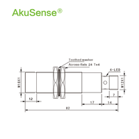 Sensor Proximitas Induktif Akusense TAN18-07PA Fitur/Model/Parameter/Pelanggan Target-Fungsi-Attrubut Lainnya 1.0~8.0mm