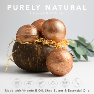 반짝이 상자 포장으로 사용자 정의 로고 럭셔리 유기농 올 천연 골드 목욕 폭탄 - Product Image 3