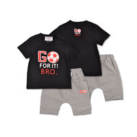 T-shirt et short d'été 100 % coton tricoté, respirant, séchage rapide, pour nouveau-né garçon et tout-petit, style décontracté et tendance