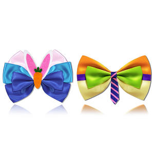 Lindos Lazos para el Cabello con Personajes de Dibujos Animados para Niñas y Bebés, 5 cm, Pinza Metálica para el Cabello, con Pedrería, Perlas, Cinta de Tela, Accesorio para Fiestas - Product Image 1