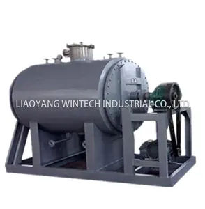 Low temperature rotary vacuum rake dryer for sludge