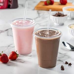 Gobelets en <span class=keywords><strong>plastique</strong></span> PET transparents imprimés sur mesure avec couvercles 5oz-10oz – Gobelets jetables pour café, boissons froides, bubble tea, jus, smoothies – Vente en gros - Product Image 2