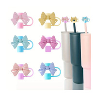 Mignon 10mm Arc Paille Topper Silicone Paille Conseils Couvre Cap pour Tasse 30 & 40 Oz Gobelets