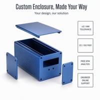 Boîtier en profilé aluminium OEM personnalisé 60x52mm Anodisé Tolérance ±0.1mm CE/ISO9001 DFM gratuit Votre conception, notre solution