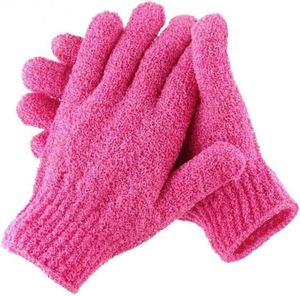 Guante Exfoliante Natural al por Mayor, Guantes de Nylon de Cinco Dedos para Limpieza Profunda, Exfoliante Corporal - Product Image 1