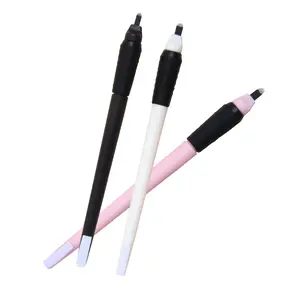 Microblading Eyebrow Manual Pen Silicone Handle Disposable Tattoo Pen 0.15/0.18MM For Training Hand Tool