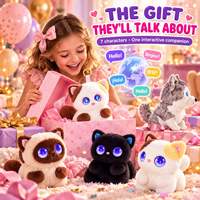 Compagnon intelligent en peluche portable avec IA, recharge USB, interaction vocale en temps réel pour les voyages, les hôtels et la commercialisation d'articles d'agréments