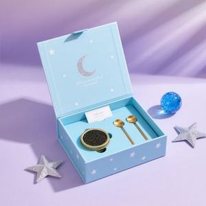 Cajas Rígidas Elegantes y Estilizadas con Forro de Esponja para Empaque de Caviar de Alta Gama con Logotipo Personalizado Impreso - Product Image 2