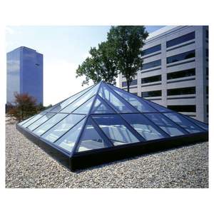 Conception préfabriquée bon marché de lucarne de toit en verre d'atrium de cadre en acier de Prima pour la salle d'exposition d'église de salle de conférence - Product Image 6