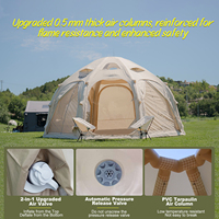 Tente gonflable Coody Dome - Beige, Grande Tente de Camping d'Hiver, Spacieuse pour le Camping en Plein Air