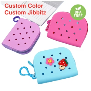 <span class=keywords><strong>Portamonete</strong></span> Quadrato in Silicone con Chiusura a Cerniera per Carte Bancarie, Auricolari, Chiavi, Rossetti e Piccoli Oggetti - Product Image 1