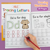Cahier de traçage des lettres majuscules et minuscules A-Z personnalisé, cahier d'entraînement au contrôle du stylo, livre de coloriage pour l'éducation précoce et la cognition