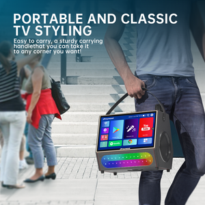 Máy Karaoke Với Lời Bài Hát Màn Hình Hiển Thị Được Xây Dựng-Trong 15 Inch Máy Tính Bảng Wifi Loa Có Thể Sạc Lại Uhf ICS Xách Tay Hệ Thống Karaoke - Product Image 5