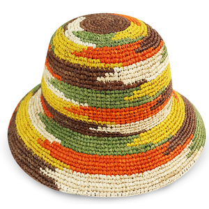 ST06 Cappello da pescatore estivo in <span class=keywords><strong>paglia</strong></span> rafia mimetica personalizzato all'ingrosso da donna e da uomo, cappello da sole casual in <span class=keywords><strong>paglia</strong></span>, vari colori - Product Image 5