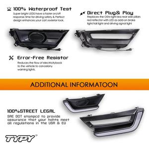 Feux de jour LED TYPY pour voiture, 2 pièces, feux de brouillard, feux de jour pour Honda CRV CR-V avec clignotant, style relais, 2017-2019 - Product Image 2