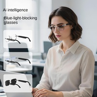 Lunettes Intelligentes à IA, Sans Monture, Correction Myopie et Presbytie, avec Verres Photochromiques Audio et Sensibles au Toucher