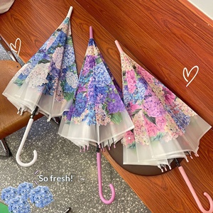 <span class=keywords><strong>Parapluie</strong></span> semi-automatique à manche long, style japonais, brodé, <span class=keywords><strong>transparent</strong></span>, à 8 baleines épaissies, très populaire - Product Image 1